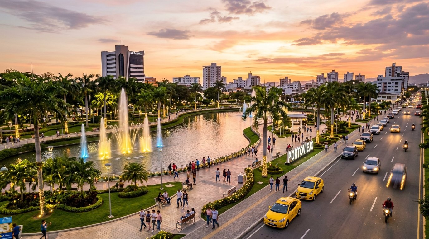 Parque La Rotonda en Portoviejo, Manabí